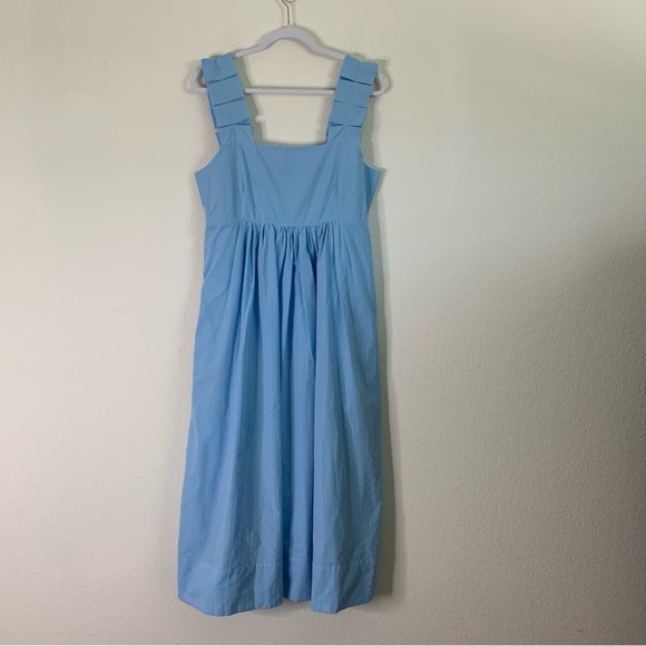 Lake Pajamas Womens Lolly 100% cotton midi dress in Morning Blue L - Picture 2 of 11